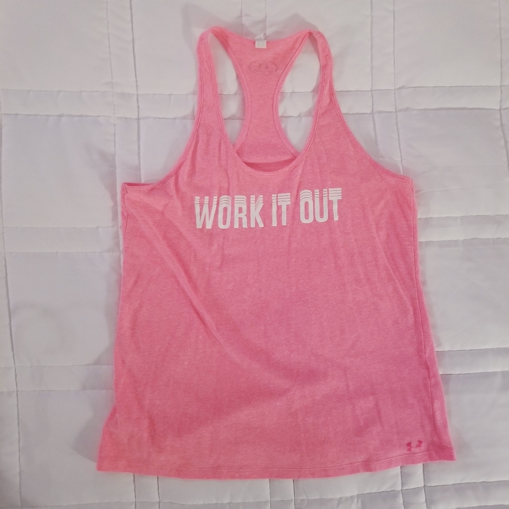 3/$45 | Under Armour | Work It Out Pink Tank Top